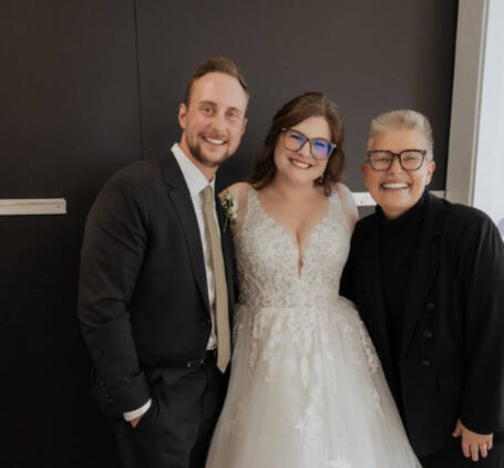 Wonderful Wedding Couple and their officiant!